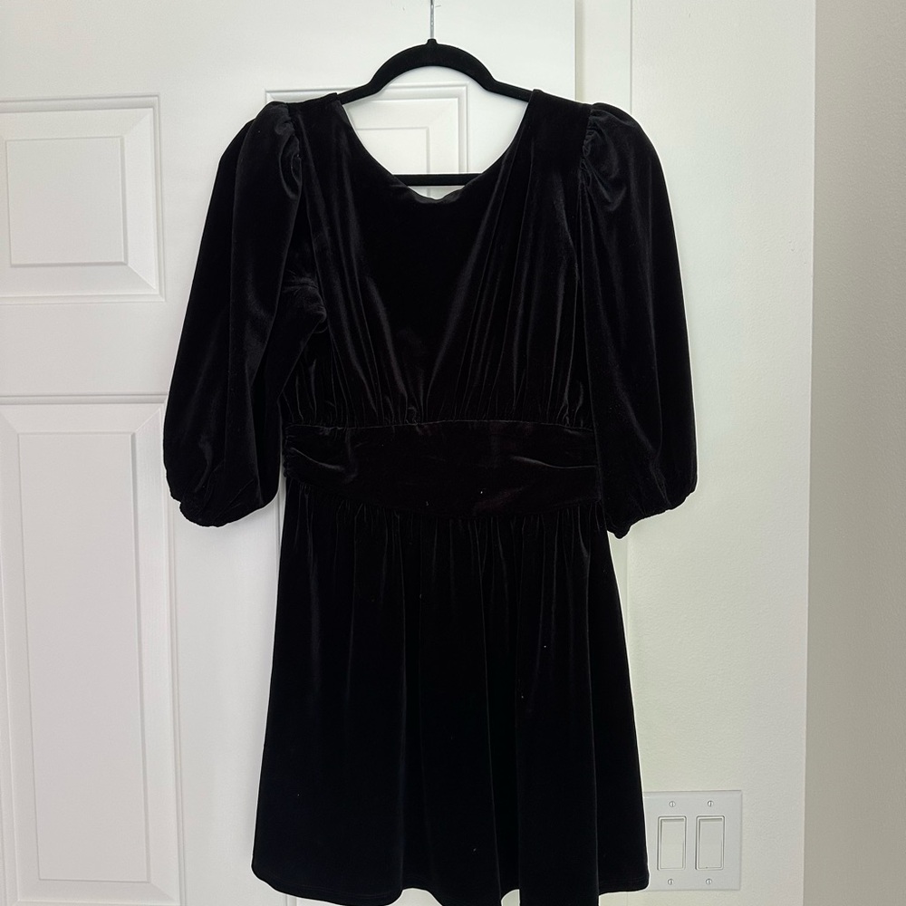 Lovers + Friends Velvet Backless Mini Dress